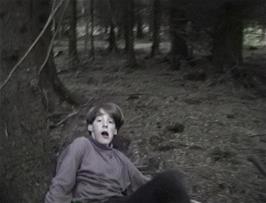 A scene from our mini horror movie - starring Alex Lessware!